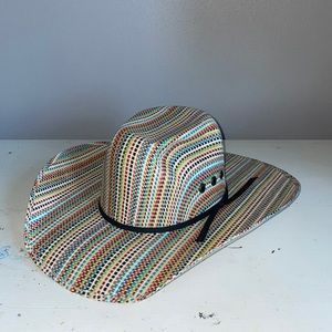 ARIAT youth multi color woven straw cowboy hat